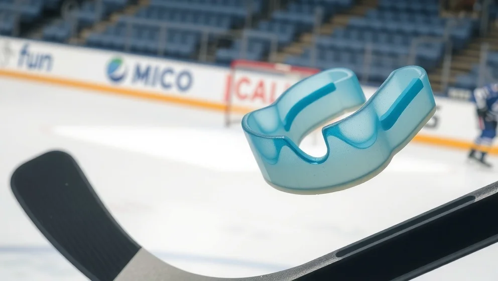 Why do hockey players chew their mouth guards