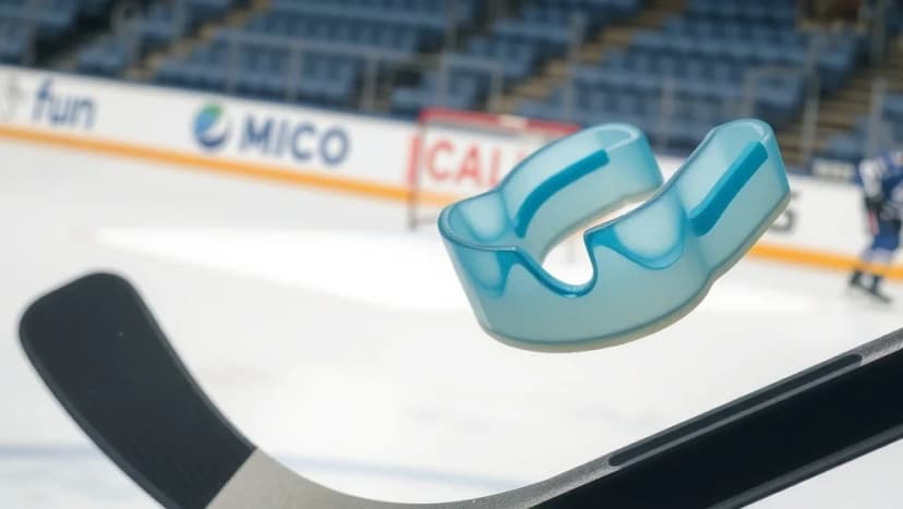 Why do hockey players chew their mouth guards